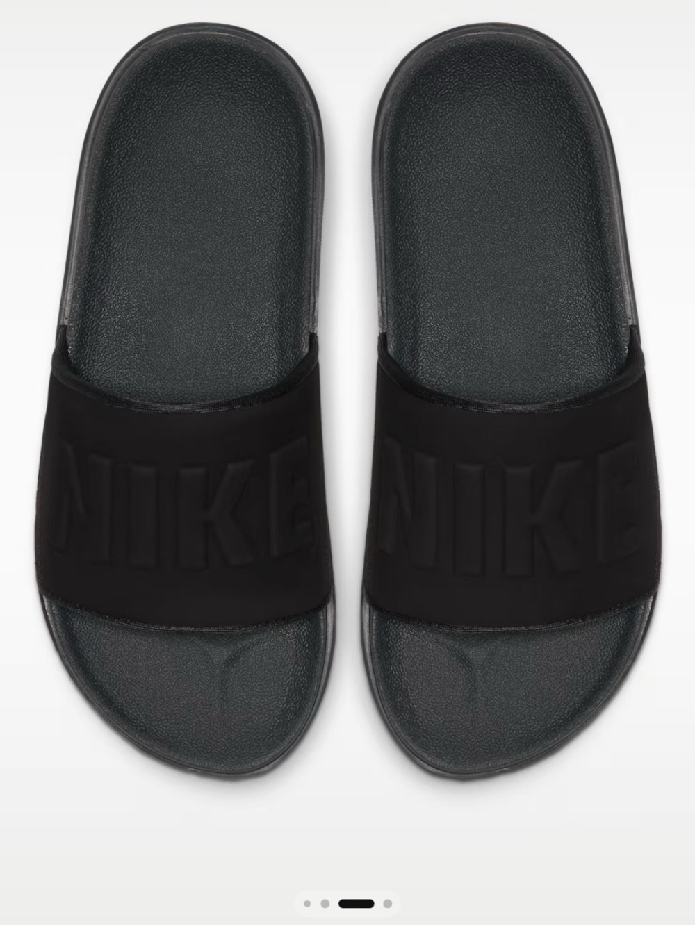Nike Black Embossed Logo Slide Sandals
